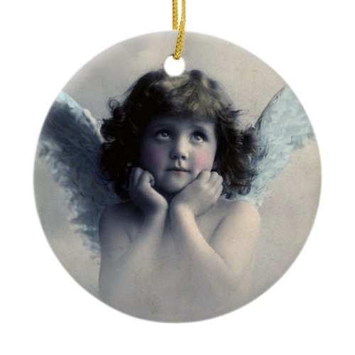 May the angels watch over you ceramic ornament