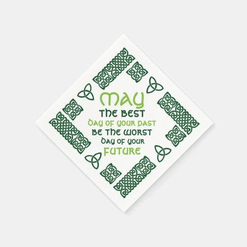 May the best day Irish Blessing 1 green Paper Napkins