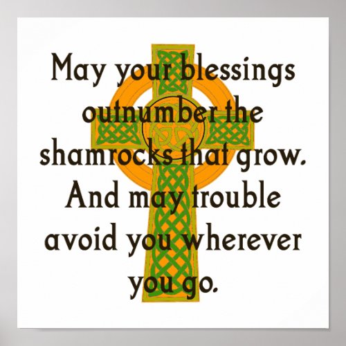 May The Blessings Outnumber _ Irish Quote  Poster