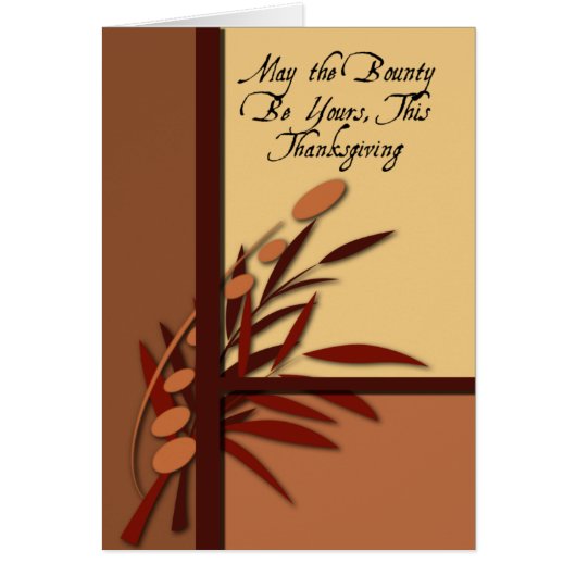 May The Bounty be Yours card (Front)