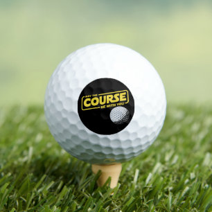 May The Course Be With You Funny Golf Golfing Balls