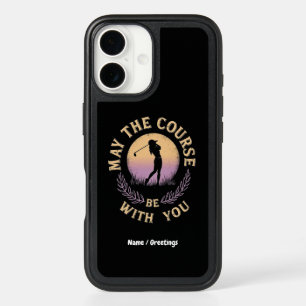 May the Course Be With You Funny Golfer Golf Lover iPhone 16 Case