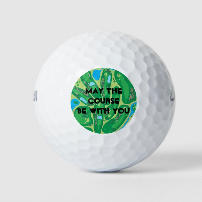 May the Course be with you Golf Balls (Front)