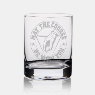 May The Course Be With You Golf Rocks Glass