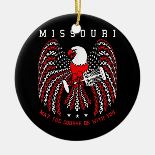 May The Course Be With You Missouri Disk Golf Ceramic Ornament