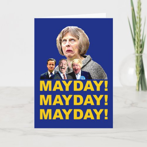 MAY THE FARCE BE WITH YOU Theresa May Brexit joke Card