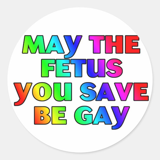 May the fetus (stickers) classic round sticker (Front)