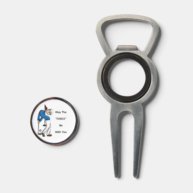 “May The “Force” Be With You Divot Tool (Front (Open))