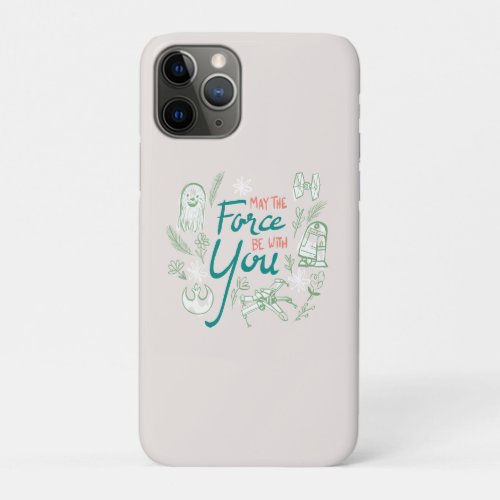 May the Force Be With You  Floral Design iPhone 11 Pro Case