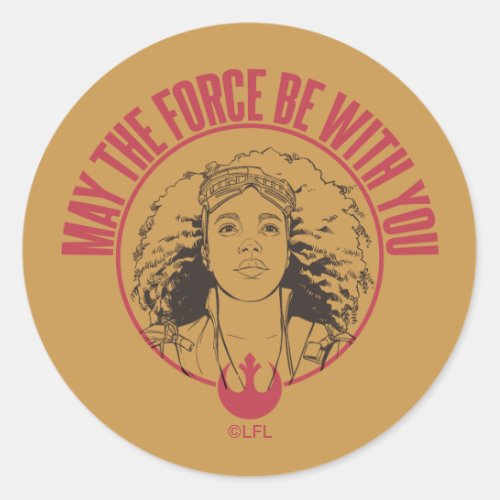 May The Force Be With You Jannah Graphic Classic Round Sticker