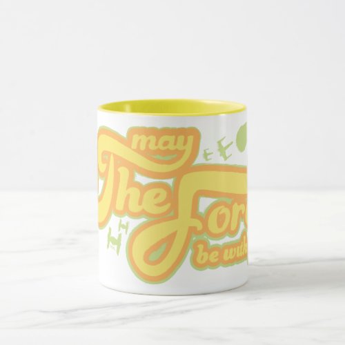 May The Force Be With You Retro Typography Mug
