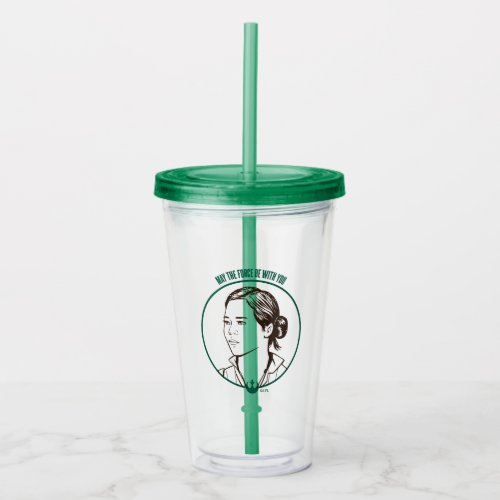 May The Force Be With You Rose Graphic Acrylic Tumbler