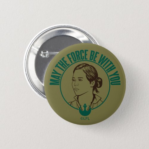 May The Force Be With You Rose Graphic Button