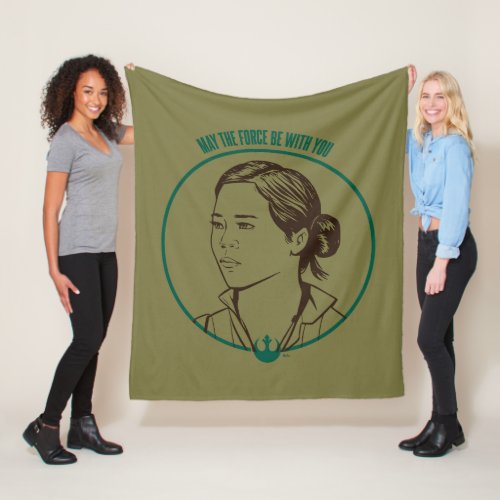 May The Force Be With You Rose Graphic Fleece Blanket