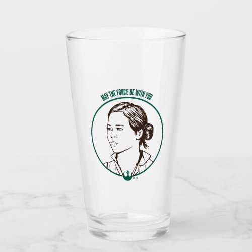 May The Force Be With You Rose Graphic Glass