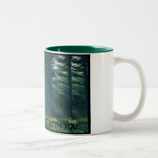 may the forest be with you - spoof Two-Tone coffee mug