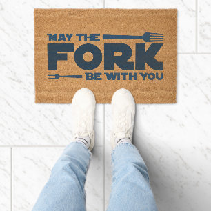 May the fork be with you fiber doormat
