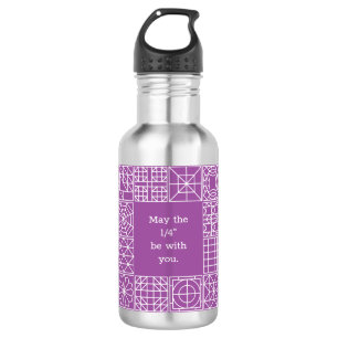 May the "Fourth" Be With You Sampler Quilt Quote Stainless Steel Water Bottle