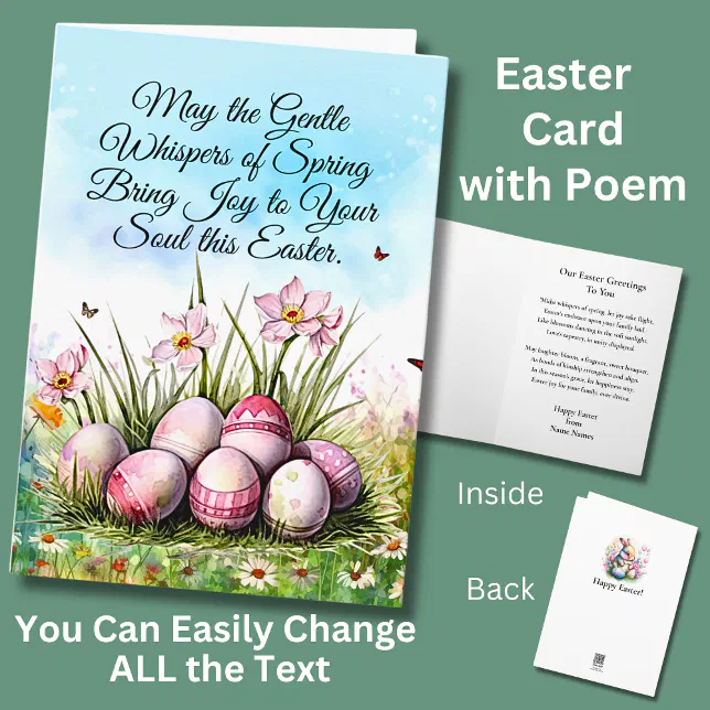 May the Gentle Whispers of Spring Bring Joy Easter Card | Zazzle