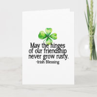 May the hinges of our friendship never grow rusty.