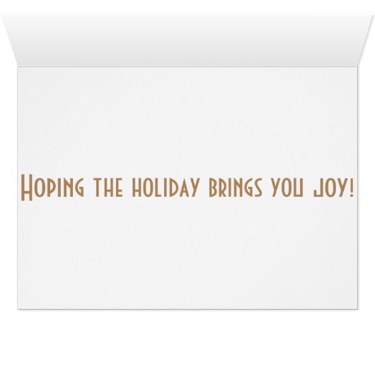 MAY THE HOLIDAY BRING YOU JOY W/ BEAUTIFUL SANTA (Inside Horizontal (Bottom))