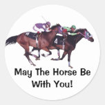 May The Horse Be With You! Classic Round Sticker at Zazzle