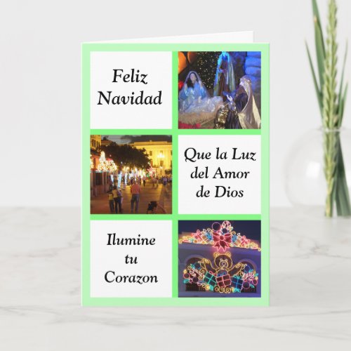 May the light of the love of Dios Ilumine you cora Holiday Card