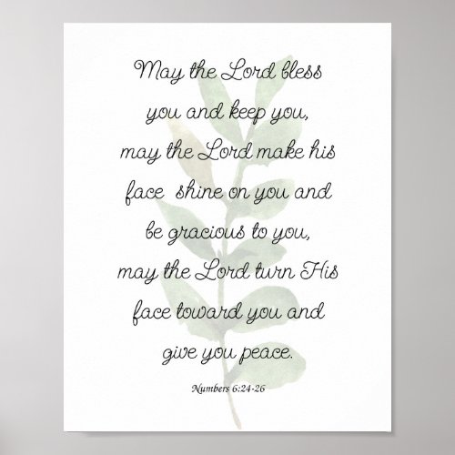 May the Lord bless you and keep you Poster