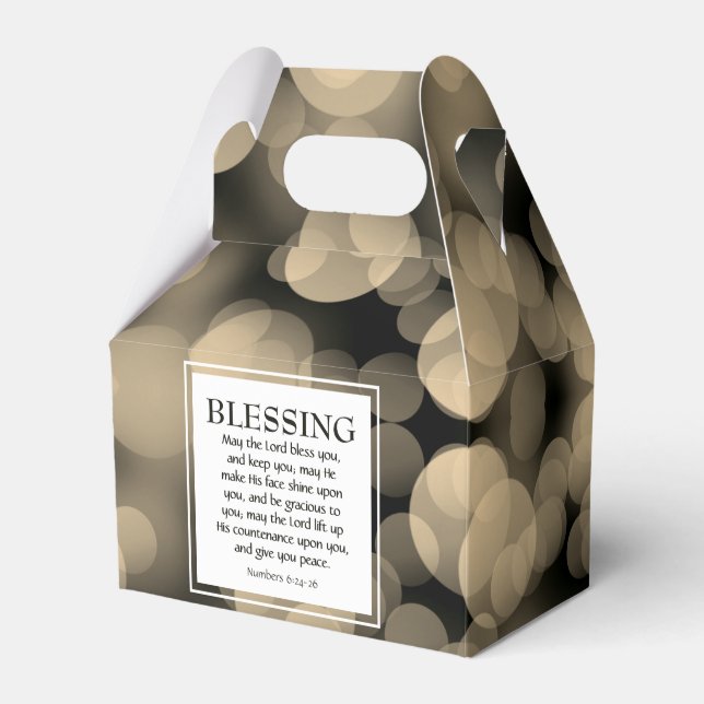 MAY THE LORD BLESS YOU Bokeh Christian Favor Boxes (Front Side)