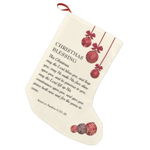 MAY THE LORD BLESS YOU Christian Small Christmas Stocking