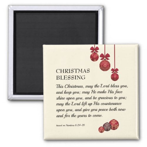 MAY THE LORD BLESS YOU  Christmas Baubles Holiday Magnet