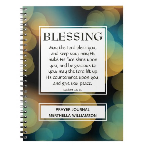 MAY THE LORD BLESS YOU Numbers 624_26 Prayer Notebook
