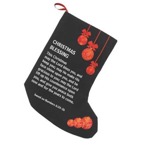 MAY THE LORD BLESS YOU Numbers 6 Christian Small Christmas Stocking