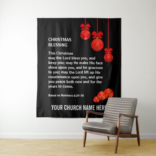 MAY THE LORD BLESS YOU Numbers 6 Christmas Church Tapestry