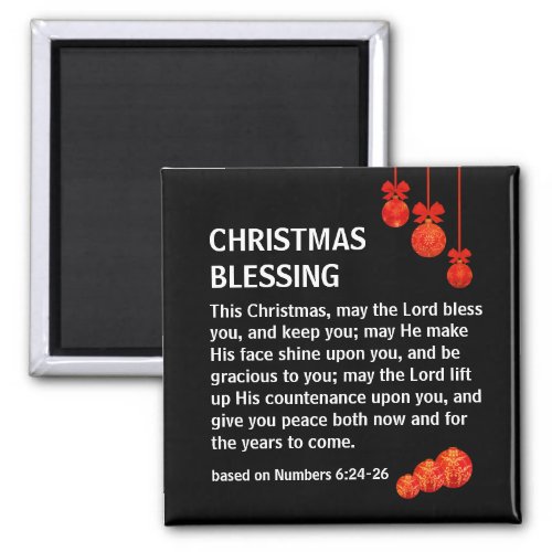 MAY THE LORD BLESS YOU Numbers 6 Christmas Magnet
