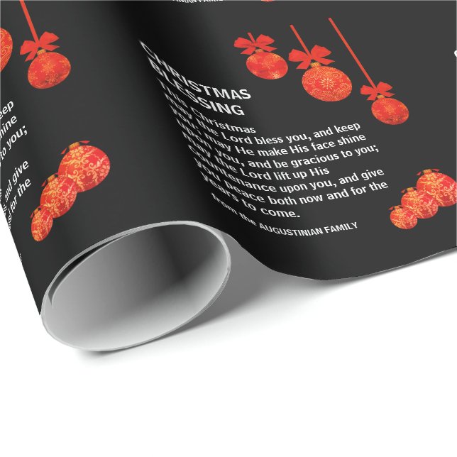 MAY THE LORD BLESS YOU Numbers 6 Christmas Wrapping Paper (Roll Corner)