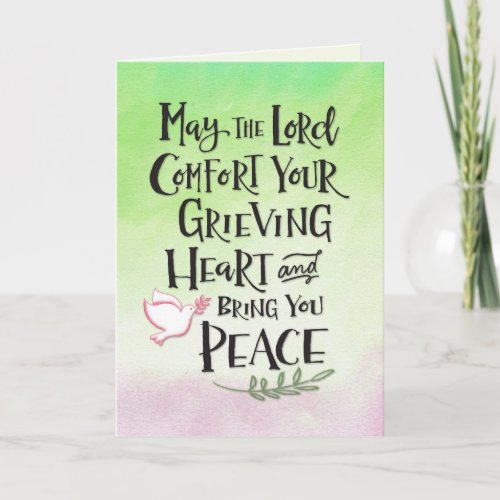 May the Lord Comfort Your Grieving Heart Card