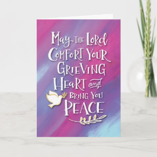 May the Lord Comfort Your Grieving Heart Thank You Card