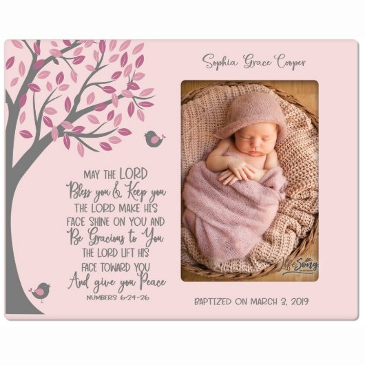 May the Lord Cute Pink Blessing Picture Frame (Front)