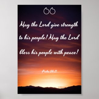 May the Lord give strength - Bible Poster