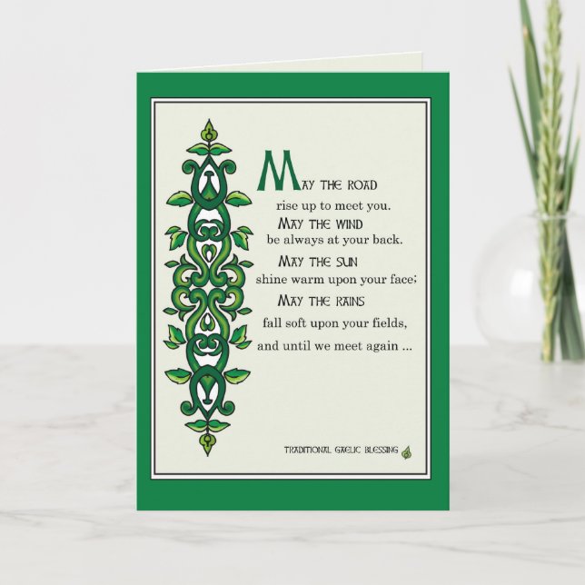 May the Road Prayer Card (Front)