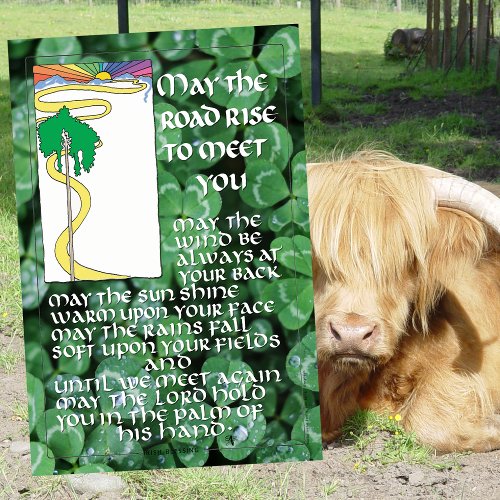 MAY THE ROAD RISE TO MEET YOU CELTIC GREEN POSTER