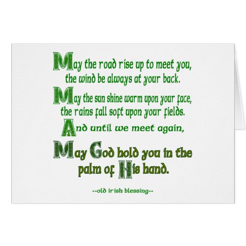 May the Road Rise To Meet You Irish Blessing 