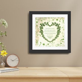 May the road rise to meet you Irish Blessing Framed Art