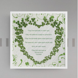 May the road rise to meet you Irish Blessing Poster