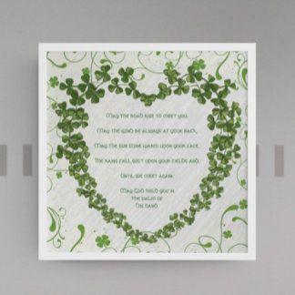 May the road rise to meet you Irish Blessing Poster