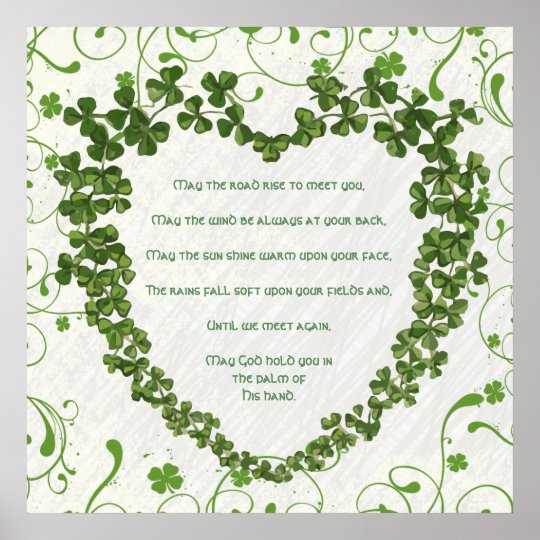 May the road rise to meet you Irish Blessing Poster | Zazzle.com