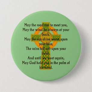 May The Road Rise To Meet You - Irish Quote  Button