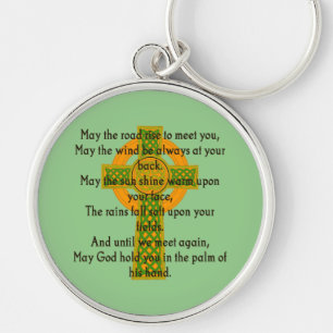 May The Road Rise To Meet You - Irish Quote  Keychain