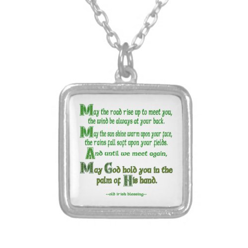 May the Road Rise To Meet You Silver Plated Necklace